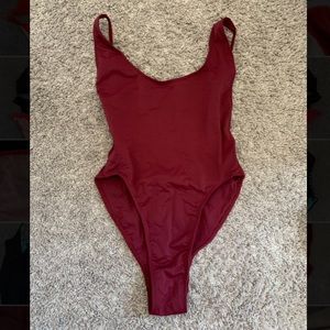 One piece high leg swimsuit